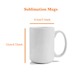TANGLONG Sublimation Mugs,Sublimation Mugs Blank,Sublimation Mugs 15 oz,Sublimation Coffee Mugs,Bulk Mugs for Coffee,Latte,Hot Cocoa Set of 12 TANGLONG