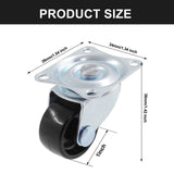 Luomorgo 1 inch Dia Swivel Caster Wheels Rubber Base with Rectangle Top Plate & Bearing Heavy Duty 8pcs Luomorgo