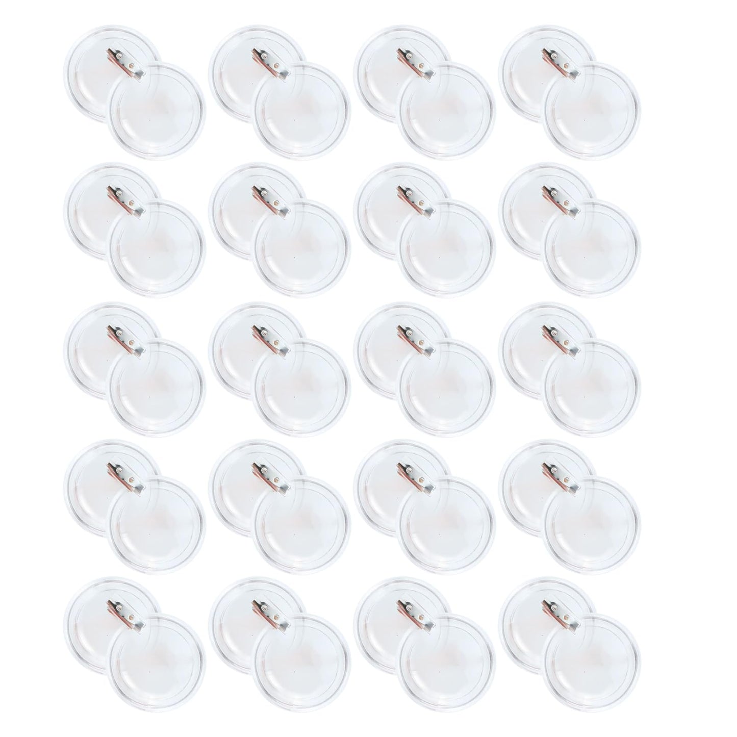 20 Pack Clear Button Pins 1.5 inch DIY Button Pins Kit Make Your Own Acrylic Buttons with Sublimation Button Maker Set for for Christmas Craft Supplies DIY Badges School Projects