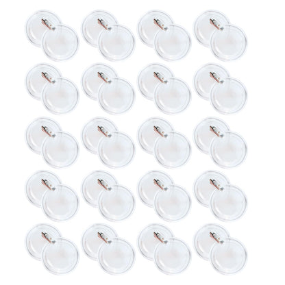 20 Pack Clear Button Pins 1.5 inch DIY Button Pins Kit Make Your Own Acrylic Buttons with Sublimation Button Maker Set for for Christmas Craft Supplies DIY Badges School Projects