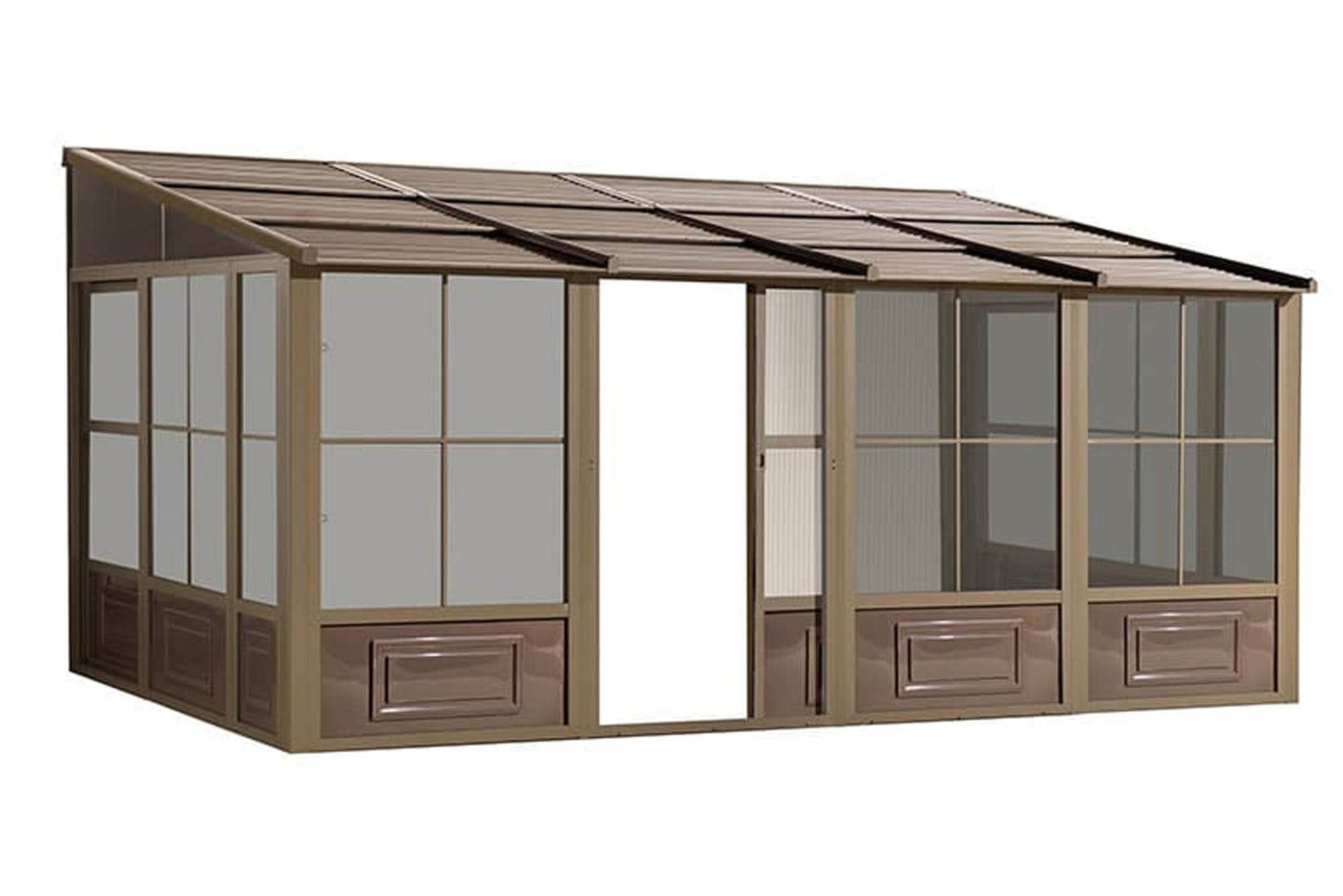 Gazebo Penguin Florence - Wall Mounted Solarium 10x16 Metal Roof - WoodArtSupply