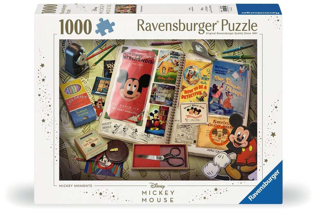 Ravensburger 1950 Mickey Moments 1000 Piece Jigsaw Puzzle | Unique and Engaging Jigsaw | Softclick Technology Ideal Gift for Puzzle Enthusiasts and Disney Fans