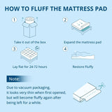 YUGYVOB Mattress Pad Extra Thick, Cooling, and Breathable Twin Mattress Topper 8-21" Deep Pocket Soft Down Alternative Fill YUGYVOB