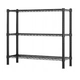 Standing Shelving Units, 36" W x 14" D x 32" H Metal Storage Shelves, Adjustable Carbon Steel Wire Shelving Rack Display Shelf for Garage Bathroom Kitchen Home Office (3-Tiers, Black) SoSo-BanTian1989