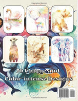 Reverse Coloring Book Animals: Imaginative coloring fun with vibrant backgrounds Majosta