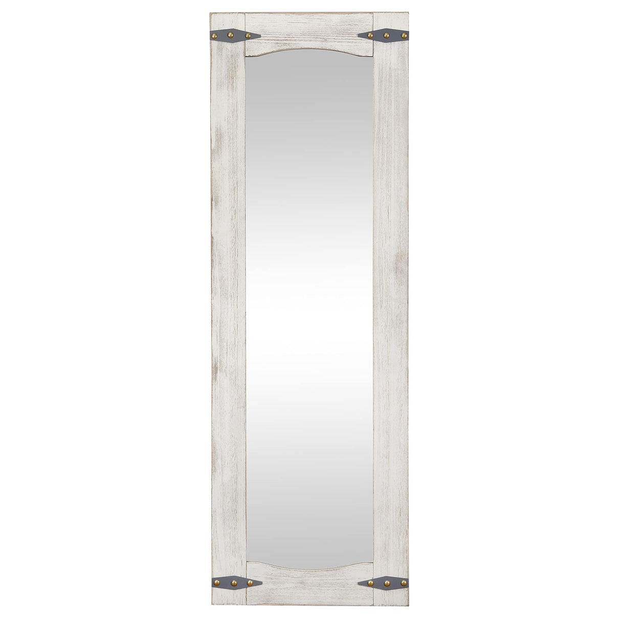 FirsTime & Co. Ivory Meredith Barn Door Standing Mirror, Full Length Leaning or Wall-Mounted Mirror, Wood Frame, 20 x 1.5 x 60 inches FirsTime