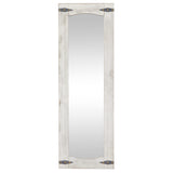 FirsTime & Co. Ivory Meredith Barn Door Standing Mirror, Full Length Leaning or Wall-Mounted Mirror, Wood Frame, 20 x 1.5 x 60 inches FirsTime