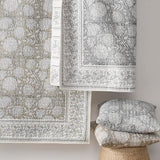 Levtex Home Adare Taupe Reversible Full/Queen Quilt Set (88x92in) and 2 Pillow Shams (26x20in) - Floral Bedding - Taupe White - Cotton Full/Queen Size Quilt Bedding Set - Lightweight, Soft, Pre-Washed Levtex Home