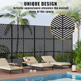 72" h × 47" w Outdoor Privacy Screen, Laser Cut Metal Garden Divider Panel with Tropical Leaf Design, Freestanding Weatherproof Privacy Fence for Patio Deck Backyard Balcony PeakPursuit