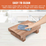 Wood Step Stool,Wooden Utility Step, Toddler Step Stool for Kids, Bathroom Potty Stool, Kitchen Stool, Bed Stool,Small Wooden Step Stool for Bedroom,Children's Stool Denpetec