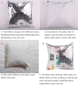 H-E 10pcs* Sublimation Blank Magic Pillow Case Throw Pillow Covers Decorative Square Mermaid Pillowcase Cushion Cover Printing Both Sides 40x40 cm (Silver) H-E
