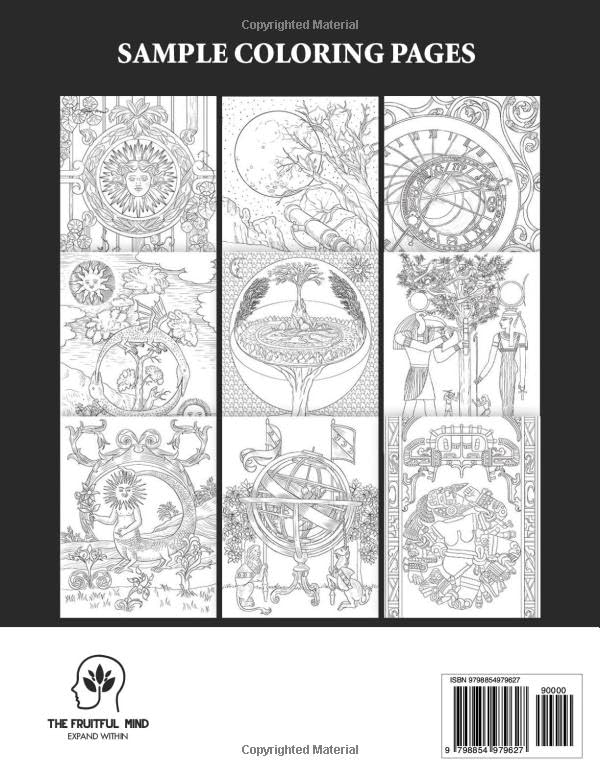 Astrology Coloring Book for Adults: Celestial Symbols and Mystical Illustrations of the Sun and the Moon as Depicted by Ancient Cultures and Traditions Majosta