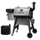 Z GRILLS 2025 Pellet Grill Smoker with PID 2.1 Controller, Meat Probes, Rain Cover for Outdoor BBQ, Smoke, Bake and Roast, 450E PRO Z GRILLS