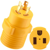 Kanayu Generator Welder Adapter Compatible with Nema L6-30P to 6-50R 3 Prong 30 Amp Locking Male Plug to 50 Amp Female Receptacle Adapter Generator RV EV Charger Power Cord Connector Kanayu