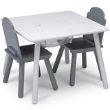 Delta Children Finn Table and Chair Set with Storage, White/Grey Delta Children
