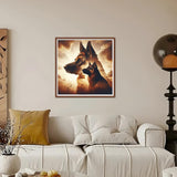 Kulvci Diamond Painting Kits for Adults Dog, Diamond Art Kits for Beginners, 5D DIY Full Drill Gem Craft for Home Decor Gift 12x12inch Kulvci