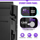 10-15-Gun Capacity Rifle Safe with Quick Access Digital Keypad - Anti-Theft & Anti-Pry Design Home Security Safe with Adjustable Pegboard Shelves for Pistols, Easy Assembly Rifle Cabinet MSYCOST