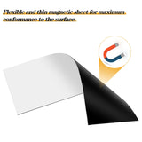 tonhui 4Pcs 12" X 4" Bumper Sticker Magnets, Flexible Magnetic Bumper Sticker Sheet with Self Adhesive, Turn Any Decal Into a Magnet tonhui