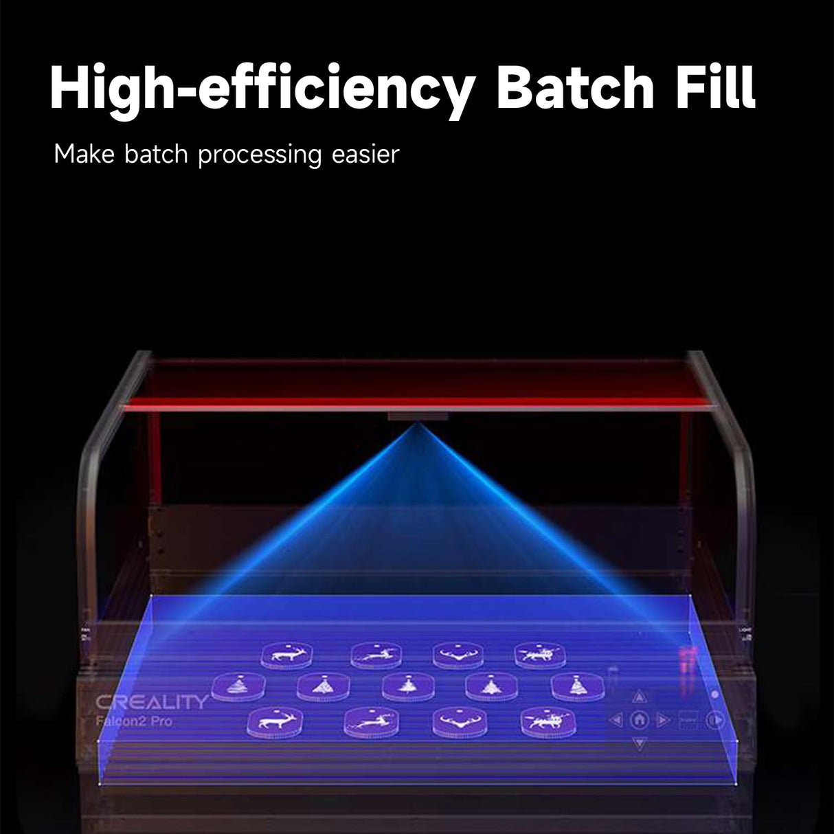 Creality Laser Engraver Faclon2 Pro 40W Desktop Diode Cutter and Engraver Machine with Enclosure,Smart Camera,Air Assist,Engraving Machine for Wood Acrylic Leather Stone Metal Creality