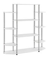 Convenience Concepts Designs2Go White Wall Unit Bookshelf with Seven Tiers Convenience Concepts