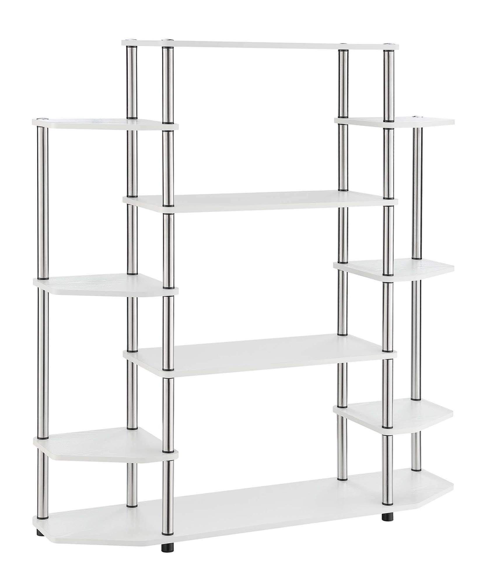 Convenience Concepts Designs2Go White Wall Unit Bookshelf with Seven Tiers - WoodArtSupply