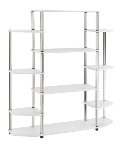 Convenience Concepts Designs2Go White Wall Unit Bookshelf with Seven Tiers - WoodArtSupply