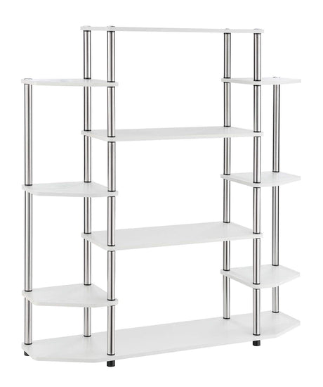 Convenience Concepts Designs2Go White Wall Unit Bookshelf with Seven Tiers Convenience Concepts