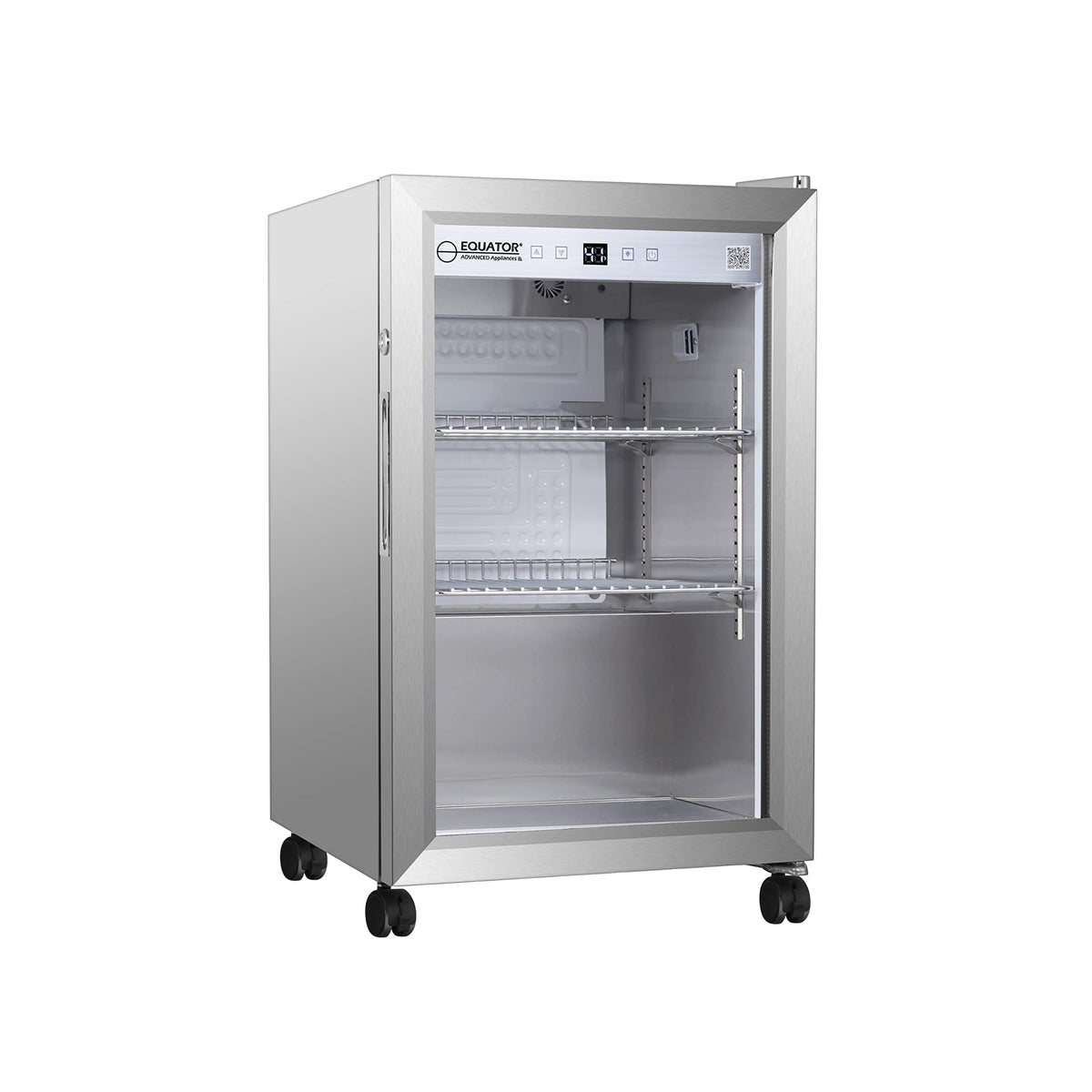 Equator 2.3cf Outdoor/Indoor Refrigerator IPX4 SS Builtin/FS 85 Cans Quiet 42dB Equator