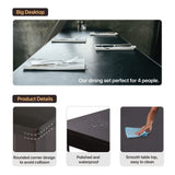 Kitchen Table Set for 2, 3 Piece Wooden Dining Table Set with 2 Chairs for Small Space, Modern Square Counter Height Small Dinette Set for Kitchen, Restaurant, Dark Brown Dkeli