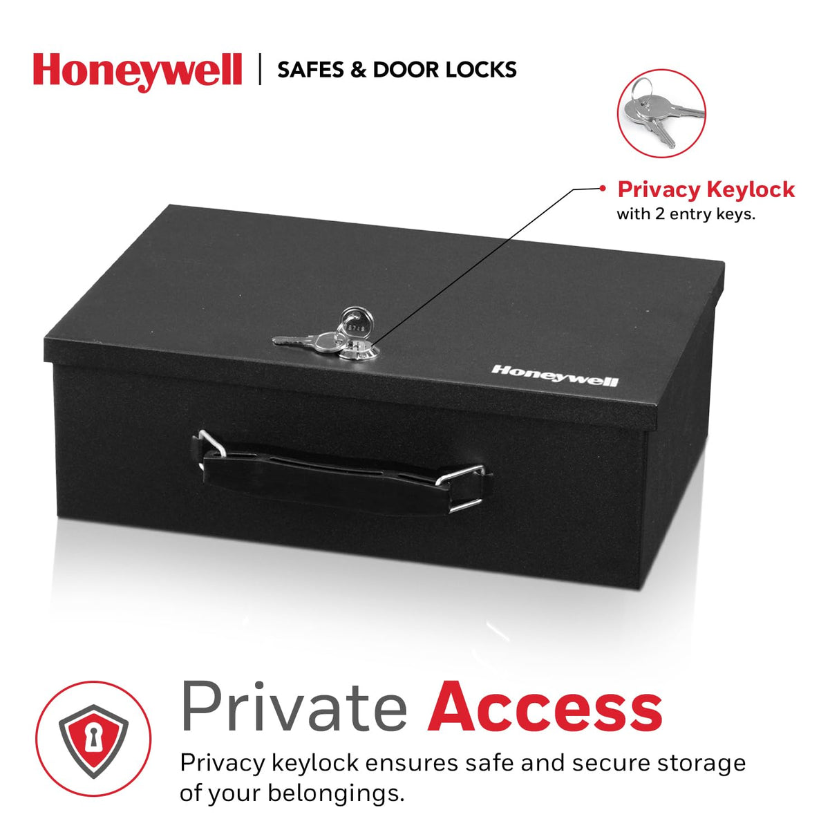 Honeywell Safes & Door Locks - Small Safe Box for Home - Fire Resistant Documents Lock Box with Keys - Steel Security with Key Lock for Personal Items, Jewelry, Money - 0.17 Cubic Feet - Black - 6104 Honeywell