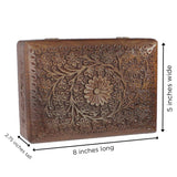 S.B.ARTS Premium Wooden Mini Jewellery Box Floral Design-Trinket Box for Ladies-Jewellery Storage Case-Antique Look-Traditionally Handcrafted-Home Decor Accessories-Ideal Gift for Wome, Girls, Style5 S.B.ARTS