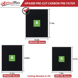 HPA300 HEPA Filter Replacement for Honeywell Air Purifier 3 HEPA R Filters and 6 Pre-cut A Carbon Pre-filter by APPLIANCEMATES APPLIANCEMATES
