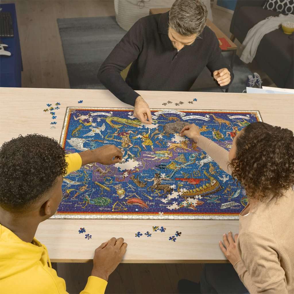 Ravensburger Constellations Jigsaw Puzzle - 2000 Piece Stellar Zodiac Map Puzzle | Unique Softclick Technology | Bright, Glare-Free Pieces | Thoughtful Gift for Puzzle Lovers Ravensburger