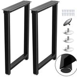 TOCRETOARE Metal Table Legs Heavy Duty, 28”H x 18”W, Metal Furniture Legs for Dining Desk Bench and Coffee Table, Industrial Black DIY Iron Bench Legs, Set of 2 TOCRETOARE