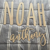 Custom Name Sign - First and Middle Name Sign - Personalized Wood Name Decor, Nursery Decor Kobasic Creations