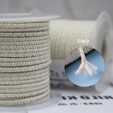 260 Foot Candle Wick, 24 PLY Braided Candle Wick Spool, Cotton & Paper Interwoven Core, Candle Wicks for Candle Making, Candle Wick Roll for DIY Candle Craft Making TOKAYIFE