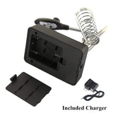 Beileshi 2.5X 7.5X 10X LED Light Helping Hands Magnifier Soldering Station,Magnifying Glass Stand with Auxiliary Clamp and Alligator Clips Beileshi