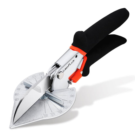 LeafLux Miter Shears for Wood Trim, Adjustable 45°-135° Multi-Angle Handheld Tool, Multifunctional Trunking, Moulding Shears, Perfect for Mitre Cutting, Quarter Round, No Replacement Blade | LFXP3101S LeafLux