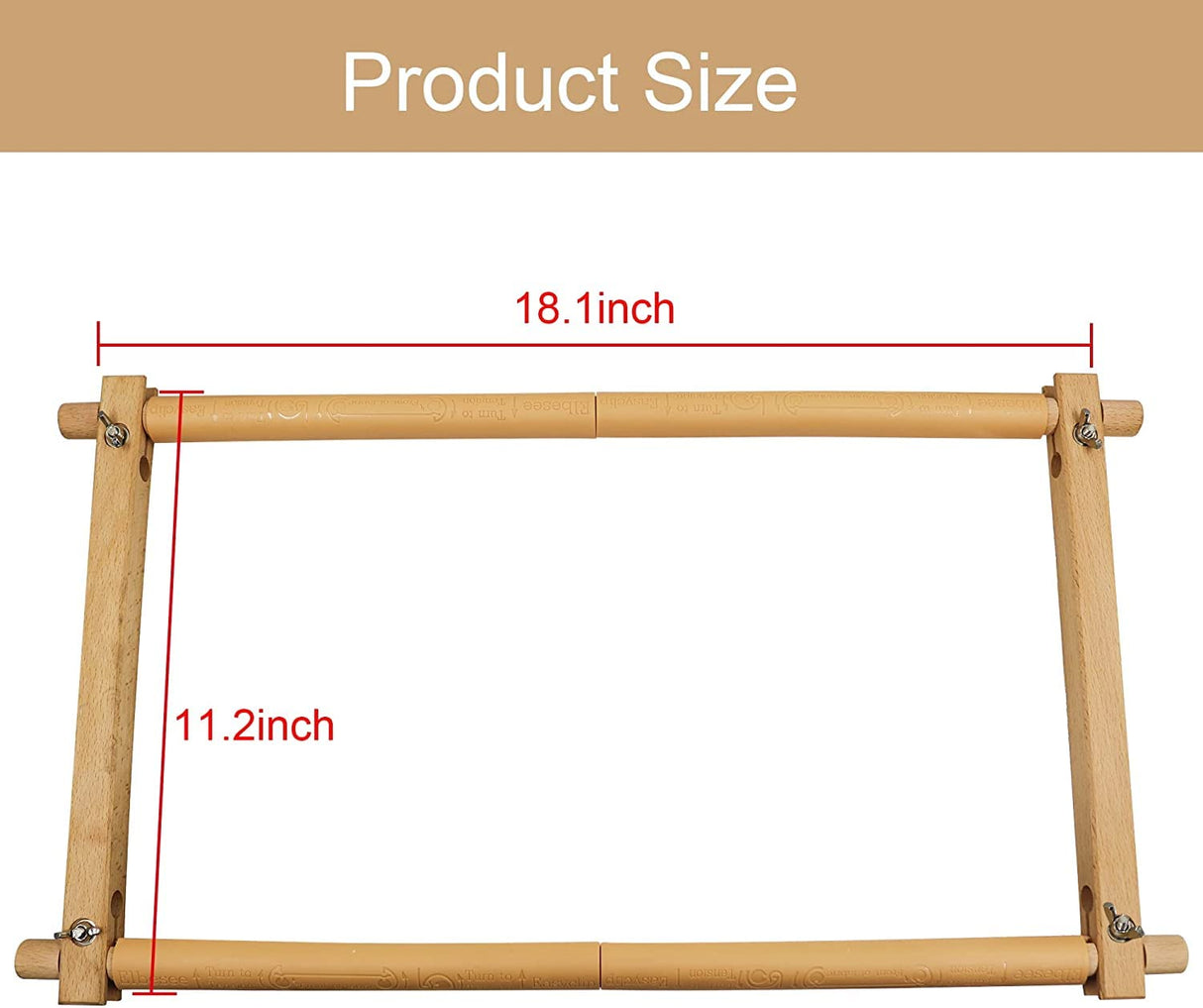 Beech Wood Tapestry Scroll Embroidery Frames, Needlepoint Cross Stitch Holder, Quilting Frames, Needlepoint Holder, Stitching Frame for Sewing, Cross Stitch, Embroidery Projects ziqianhard