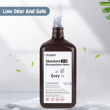 ELEGOO Upgraded Standard 3D Printer Resin, Photopolymer 405nm UV Curing Resin 2.0 for LCD/DLP 3D Printing Grey 2KG ELEGOO