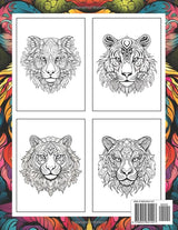 Tigers Mandala: Coloring Book for Adults with Tigers Mandala for Stress Relief and Relaxation Majosta