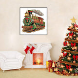 Stalente Diamond Painting Kits for Adults Christmas Train, 5D Special Shape Diamond Art Kits for Beginners, Crystal Rhinestones Diamond Painting for Home Wall Decoration Gift 12×12inch Stalente