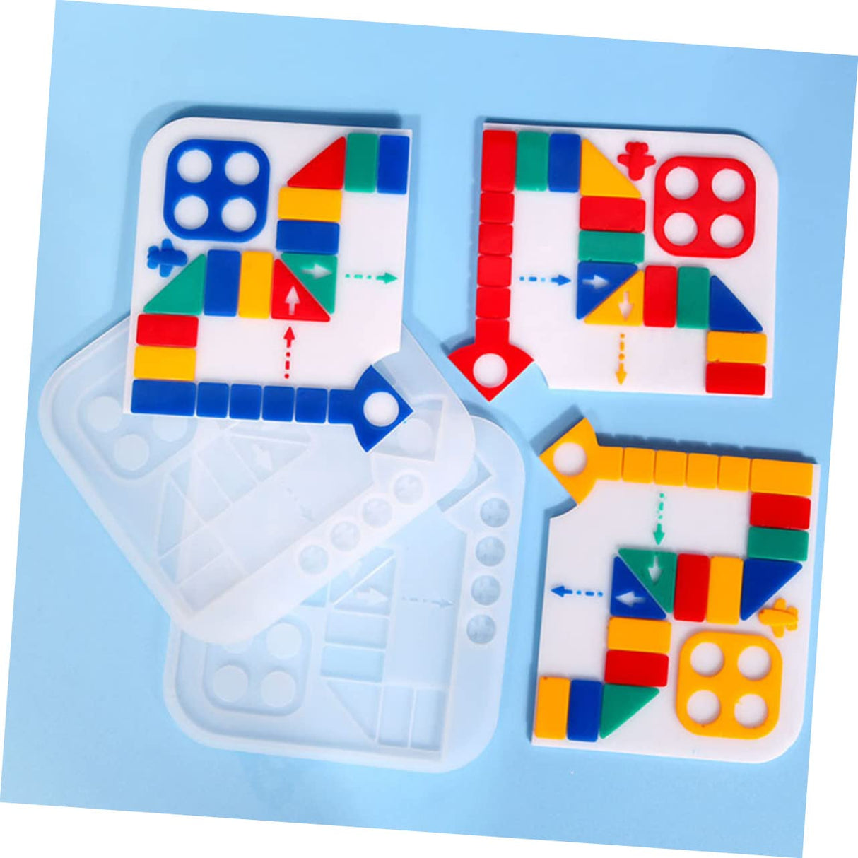 VILLCASE 2pcs Aeroplane Chess Puzzle Play Chess Mold Chess Board Resin Chess Board Game Mold DIY Silicone Chess Board Mold Silicone Molds Resin Molds Chess Table 3D Epoxy Toy VILLCASE