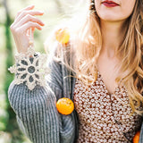 ACRNIGHEET Snowflake Christmas Macrame Kit 4PCS Boho Wall Hanging Decoration for Winter DIY Snow Macrame Kit for Adults Beginners with Step by Step Instructions ACRNIGHEET