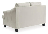 Signature Design by Ashley Genoa Modern Leather Match Loveseat, White Signature Design by Ashley