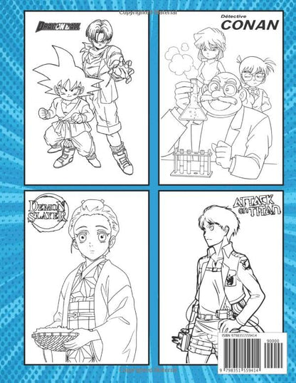 Anime Coloring Book: A Coloring Book for Kids Ages 4-7,8-12, Boys, and Adults, With +100 Anime Characters, Perfect Gift For Stress Relief And Unwind