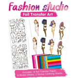 Foil Transfer Art, Fashion Studio Foil Fun, No Mess Art for Kids, DIY Creative Activity, Gifts for Girls and Boys Ages 6,7,8,9,10 Travel Toys Generic
