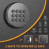 INTERGREAT 4-6 Rifle Gun Safe, Assembled Gun Safe Shotgun for Pistols and Home, Metal Gun Cabinet with Pockets for Handgun, 3 Adjustable Shelf, Firearms INTERGREAT