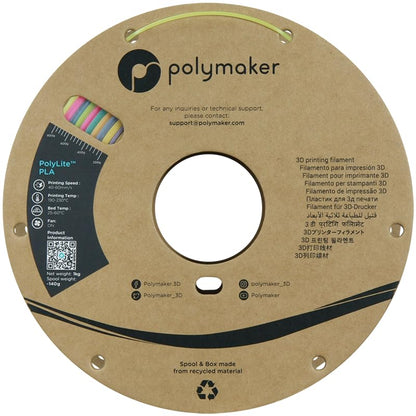 Polymaker Luminous PLA Filament 1.75mm, Luminous Rainbows PLA 3D Printer Filament 1.75 1kg - PolyLite 1.75 PLA Filament Luminous Rainbow, Dimensional Accuracy +/- 0.03mm, Enjoy Colorful - WoodArtSupply