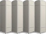 Sorbus 8 Panel Room Divider 6 ft. Tall - Privacy Screen, Extra Wide Double Hinged Panels, Mesh Hand-Woven Design, Partition Room Dividers and Folding Privacy Screens, Wall Divider for Room Separation Sorbus
